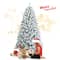 Costway 6ft. Unlit Snow Flocked Hinged Artificial Christmas Tree